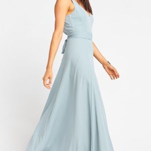 Show Me Your MuMu Jenn Maxi Dress Silver Sage Med